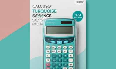 Calcuso Turquoise Savings Package from the TI-34 MultiView Calculator